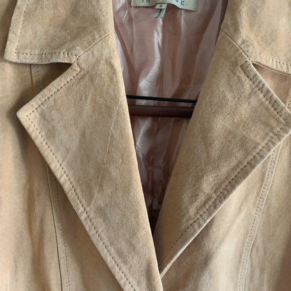 In Suede women’s tan suede 2 button blazer size Small - Picture 3 of 10